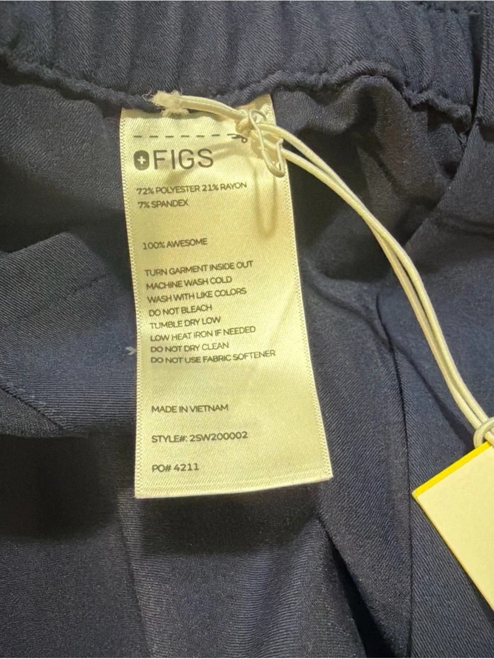 NWT Figs Mens Scrub Pants Size 3XLS Cairo Navy Blue Technical Collection